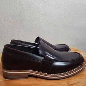 Helm The Wilson Shoes Mens Size 7.5 Brown Leather Slip On Loafers Casual